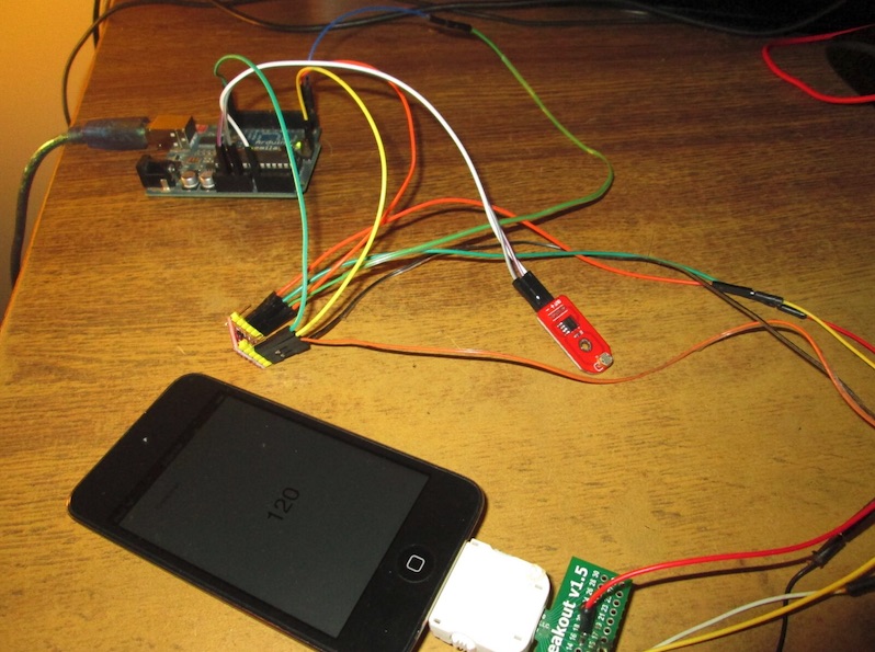 Connecting light sensor to iPod Touch